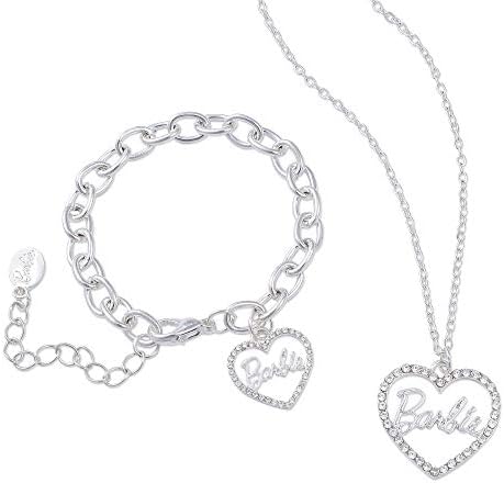 Barbie Crystal Heart Necklace Bracelet