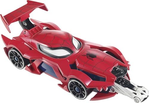 Hot Wheels Marvel Spider-Man Web-Car Launcher with Movement-Activated Eyes 164 Scale Toy