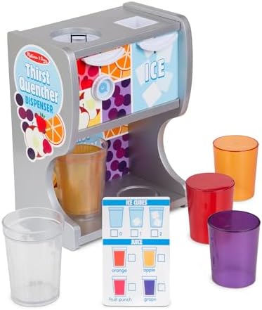 Melissa & Doug Melissa Doug Thirst Quencher Wooden Drink Dispenser With Cups Juice