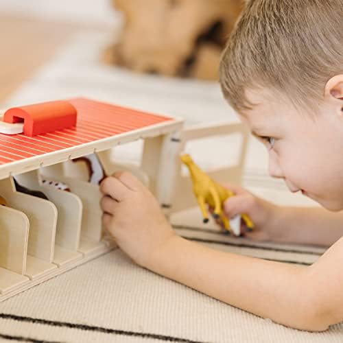 Melissa & Doug Melissa Doug Take-Along Show-Horse Stable With Wooden Stable Box and 8 Toy