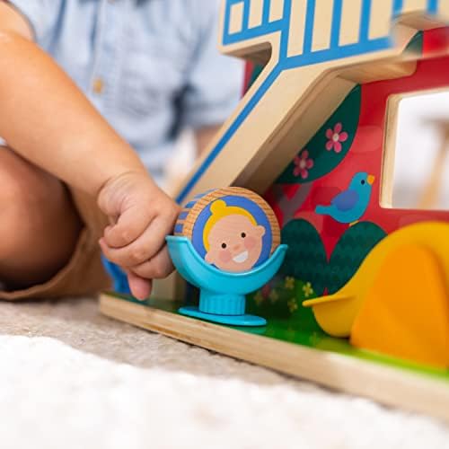 Melissa & Doug Melissa Doug GO Tots Wooden Schoolyard Tumble with 4 Disks - FSC Certified