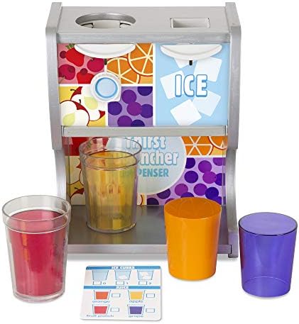 Melissa & Doug Melissa Doug Thirst Quencher Wooden Drink Dispenser With Cups Juice