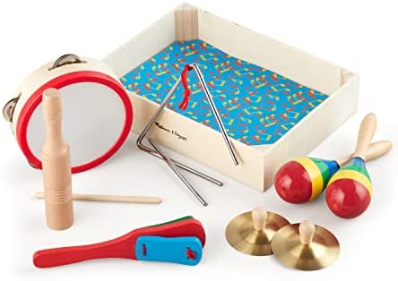 Melissa & Doug Melissa Doug Band-in-a-Box Clap Clang Tap - 10-Piece Musical Instrument