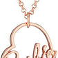 Barbie Script Heart Necklace