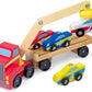 Melissa & Doug Melissa Doug Magnetic Car Loader Wooden Toy Set With 4 Cars and 1