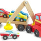 Melissa & Doug Melissa Doug Magnetic Car Loader Wooden Toy Set With 4 Cars and 1