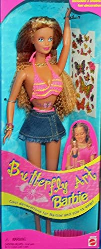 Barbie Butterfly Art BARBIE Doll w Cool Decorations 1998