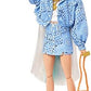 Barbie Extra Doll with Platinum Blonde Hair Blue Paisley-Print Jacket Pet Chihuahua