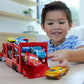 Mattel Disney and Pixar Cars Mack Hauler 13-inch Toy Transporter Truck with Ramp Carry Storage for 12 Vehicle