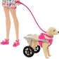 Barbie Doll With A Toy Pup And Dog in A Wheelchair Plus Pet