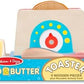 Melissa & Doug Melissa Doug Bread and Butter Toaster Set 9 pcs - Wooden Play Food and