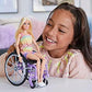 Barbie Fashionistas Doll 194 with Wheelchair Ramp Straight Blonde Hair Rainbow Romper with