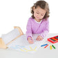 Melissa & Doug Melissa Doug Wooden Tabletop Paper Roll Dispenser With White Bond Paper 12