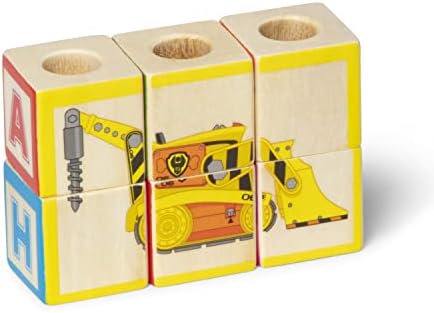 Melissa & Doug Melissa Doug PAW Patrol Wooden ABC Block Truck 33 Pieces - Sort And Stack Alphabet Blocks For Toddlers Vehicle