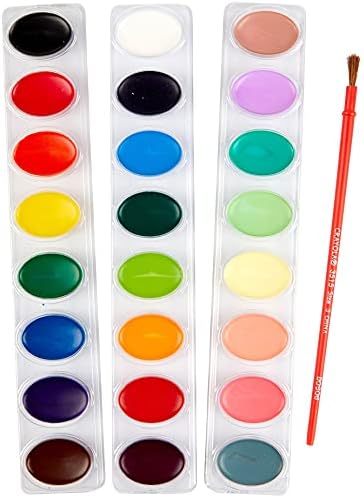 Crayola 24 Ct Washable Watercolors Easy to Clean Up 24 Bright Washable Watercolor Paints