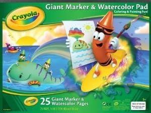 Crayola 2 PADS Giant Marker and Watercolor Pad
