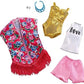 Barbie Clothes - 2 Outfits Doll Include a Golden Metallic Swimsuit 3 to 8 Year Olds