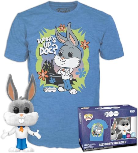 Funko Pop Tee Bugs Bunnya as Fred Jonesa Flocked - 3 Extra Large - 3XL - T-Shirt -