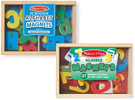 Melissa & Doug Melissa Doug Deluxe Magnetic Letters and Numbers Set With 89 Wooden