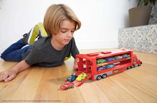 Mattel Disney and Pixar Cars Mini Mack Racers Hauler 1 Toy Car Transporter Truck Holds 18