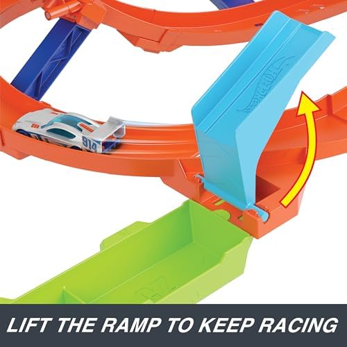 Hot Wheels Toy Car Track Set Action Loop Cyclone Challenge Playset