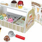 Melissa & Doug Melissa Doug Wooden Scoop and Serve Ice Cream Counter With Play Food and