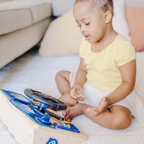 Melissa & Doug Melissa Doug Vroom Zoom Interactive Wooden Dashboard Steering Wheel