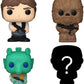 Funko Bitty POP Star Wars - Han Solo 4-Pack - Han Solo Chewbacca Greedo and A Surprise