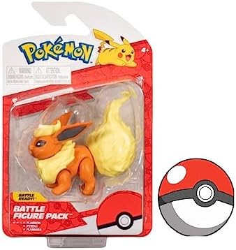 Pokemon Clip N Go Battle Feature Figure Set and Action Ready Flareon