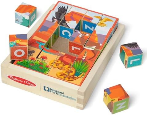 Melissa & Doug Melissa Doug National Parks Alphabet Animals 24-Piece Cube Puzzle