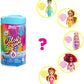 Barbie Color Reveal Rainbow Mermaid Series Chelsea Doll with 6 Surprises Color Change and