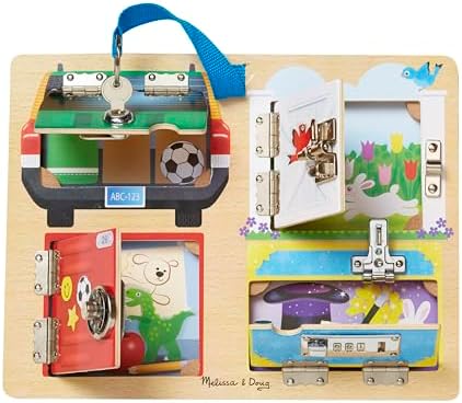 Melissa & Doug Melissa Doug Locks and Latches Board Wooden Educational Toy
