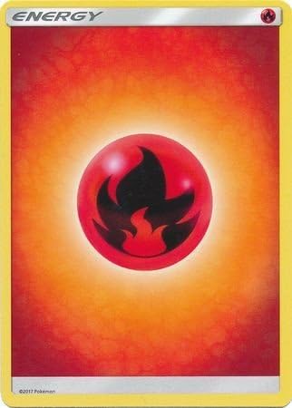 Pokemon Sun Moon Lot of 10 Fire Energy Single Cards