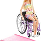 Barbie Fashionistas Doll 194 with Wheelchair Ramp Straight Blonde Hair Rainbow Romper with