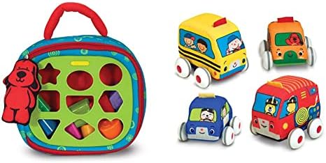 Melissa & Doug Melissa Doug K's Take-Along Shape Sorter Baby Toy K's Pull-Back Vehicle