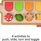 Fisher-Price Baby Toy Hide Peek Pop-Up Animal-Themed Sensory Activity with Wood Accents