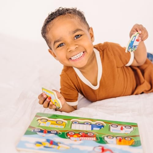 Melissa & Doug Melissa Doug Vehicles Wooden Peg Puzzle 8 pcs