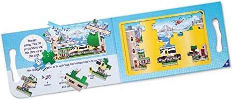 Melissa & Doug Take-Along Magnetic Jigsaw Puzzles Travel Toy Vehicles