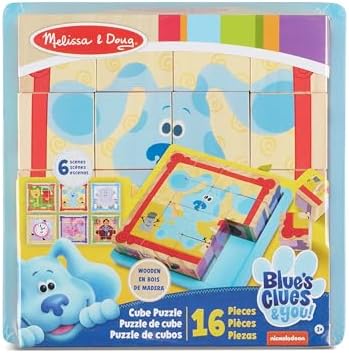 Melissa & Doug Melissa Doug Blue's Clues You Wooden Cube Puzzle 16 Pieces