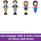 Polly Pocket Friends Compact Playset with 6 Character Dolls 9 Coffee Cup Exterior Toy