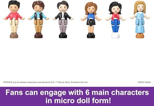 Polly Pocket Friends Compact Playset with 6 Character Dolls 9 Coffee Cup Exterior Toy