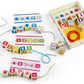 Melissa & Doug Melissa Doug Blue's Clues You Wooden Lacing Beads - 25 Beads 4 Cords - FSC
