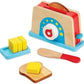 Melissa & Doug Melissa Doug Bread and Butter Toaster Set 9 pcs - Wooden Play Food and