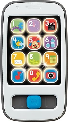 Fisher-Price Laugh Learn Baby Toddler Toy 2-in-1 Slide to Learn Smartphone with Lights