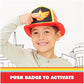 Disney Junior Firebuds Bo's Firefighter Hat with Light and Sounds Pretend Play Costume