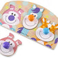 Melissa & Doug Melissa Doug First Play Wooden Jumbo Knob Farm Animal Puzzle 3 pcs