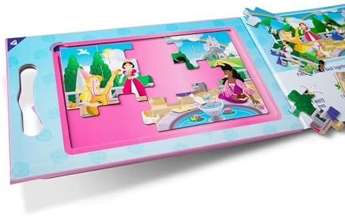 Melissa & Doug Take-Along Magnetic Jigsaw Puzzles Travel Toy Vehicles