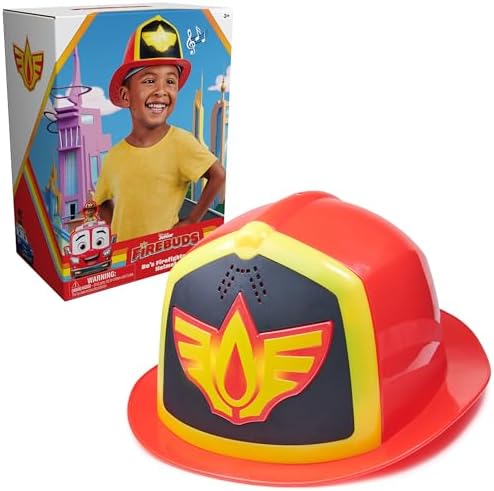 Disney Junior Firebuds Bo's Firefighter Hat with Light and Sounds Pretend Play Costume