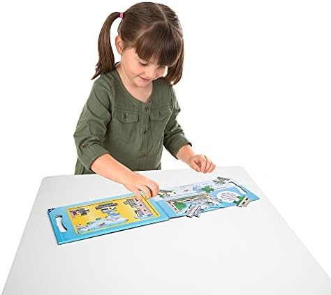 Melissa & Doug Take-Along Magnetic Jigsaw Puzzles Travel Toy Vehicles