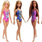 Barbie Fashion Doll Beach-Themed with Blonde Hair Pink Blue Floral Swimsuit